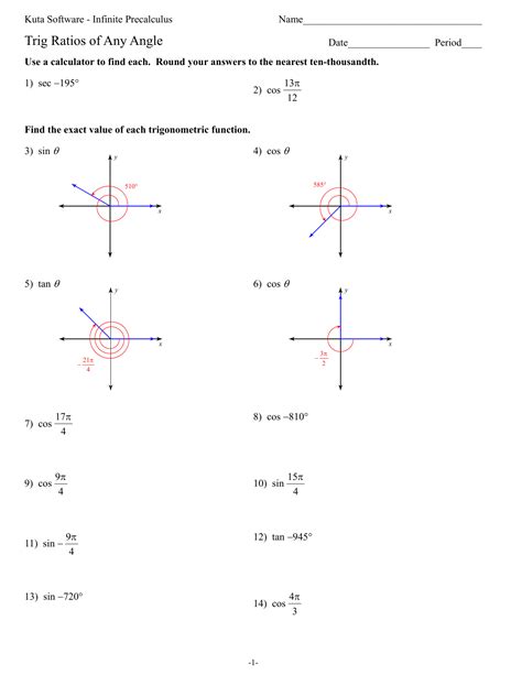 Worksheet by <strong>Kuta Software</strong> LLC-2-Hard 11) Jimmy is looking at a billboard on a wall that is 20m away. . Kuta software trigonometric functions